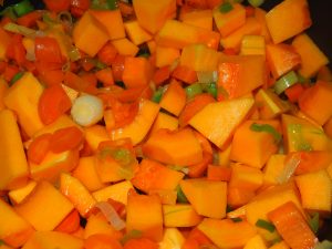 Crema de calabaza, coco y jengibre